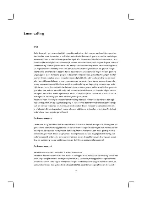 Evaluatie embryowet - Rijksuniversiteit Groningen