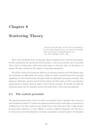 Chapter 8 Scattering Theory - Particle Physics Group