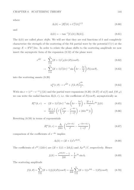 Chapter 8 Scattering Theory - Particle Physics Group