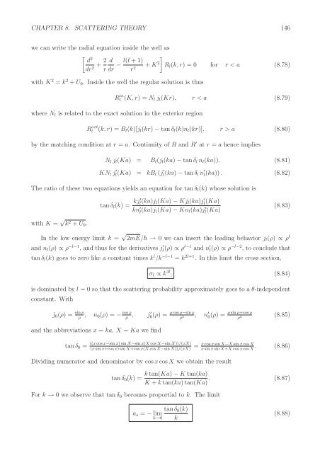 Chapter 8 Scattering Theory - Particle Physics Group