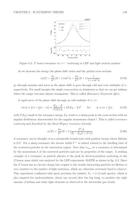 Chapter 8 Scattering Theory - Particle Physics Group