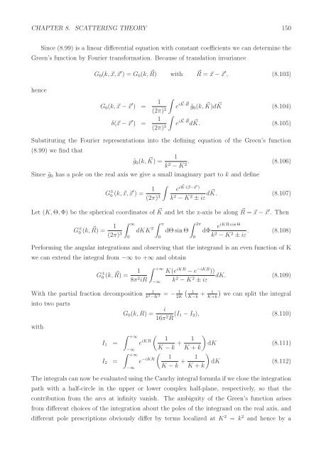 Chapter 8 Scattering Theory - Particle Physics Group