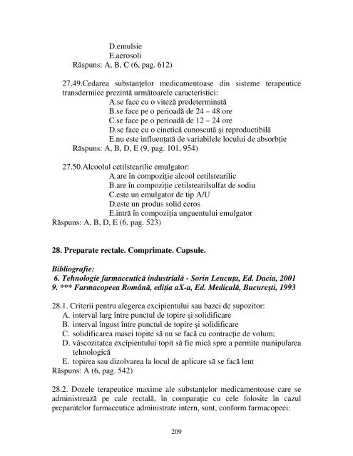 facultatea de farmacie 2009