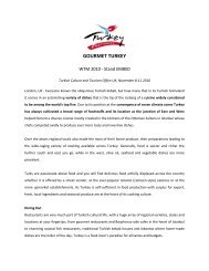 GOURMET TURKEY - Turkish Culture and Tourism Office