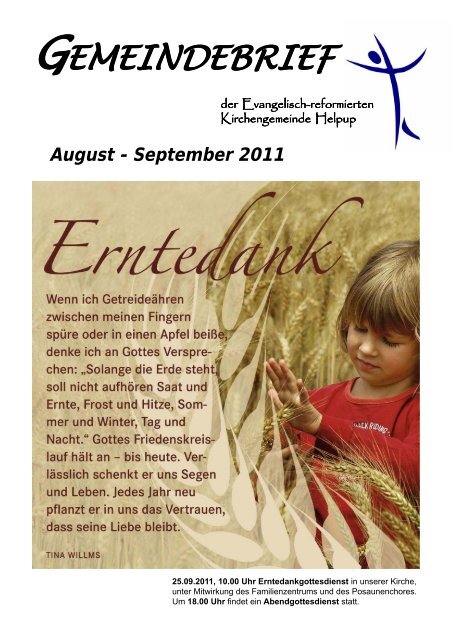 August - September 2011 - Kirchengemeinde Helpup