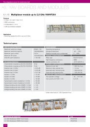 Multiplexer module up to 2,5 GHz Datasheet - Equip-Test