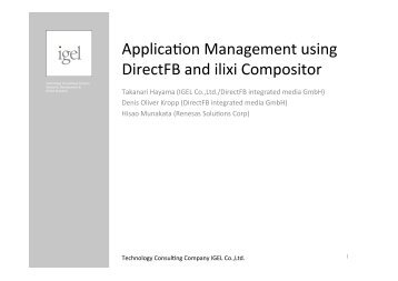 ApplicaTon Management using DirectFB and ilixi Compositor - Linux ...