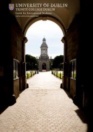 Guide for International Students - Trinity College Dublin