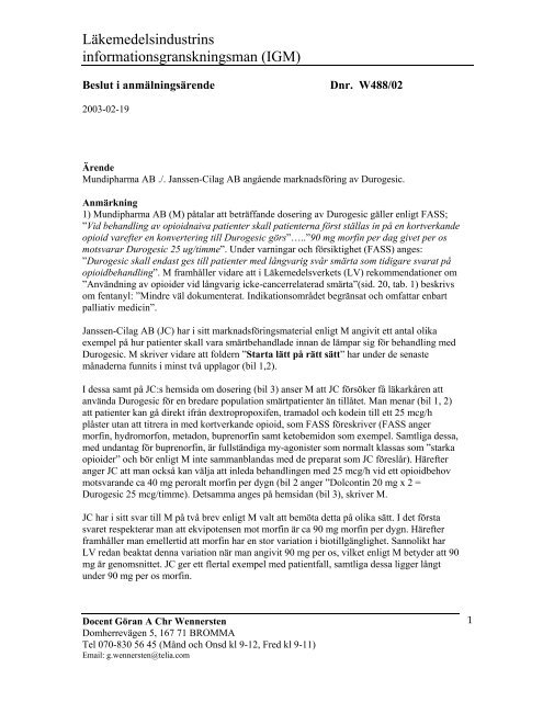 LÃ¤kemedelsindustrins informationsgranskningsman (IGM) - LIF