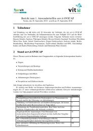 Bericht zum 1. Anwendertreffen serv.it OVICAP 1 Teilnehmer 2 ...