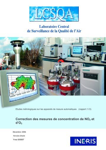 Correction des mesures de concentration de NO2 et d'O3 - LCSQA