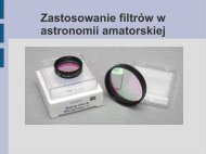 Zastosowanie filtrów w astronomii amatorskiej - Delta Optical