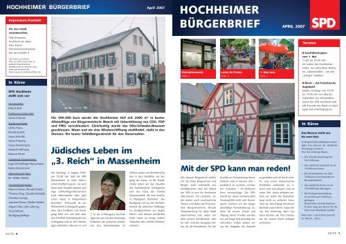 Museum ohne Heimat Beitragsfreies letztes ... - SPD Hochheim