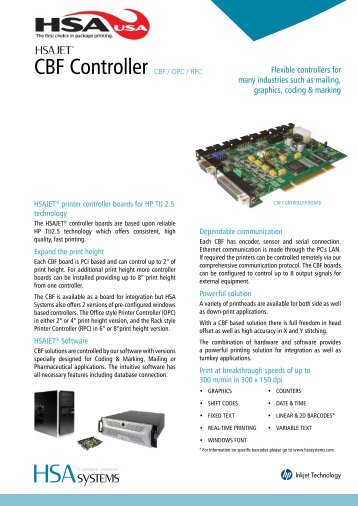 CBF Controller CBF / OPC / RPC - hsausa