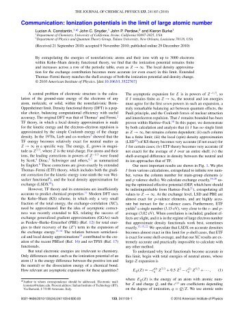 the journal of chemical physics 133, 241103 - Kieron Burke ...