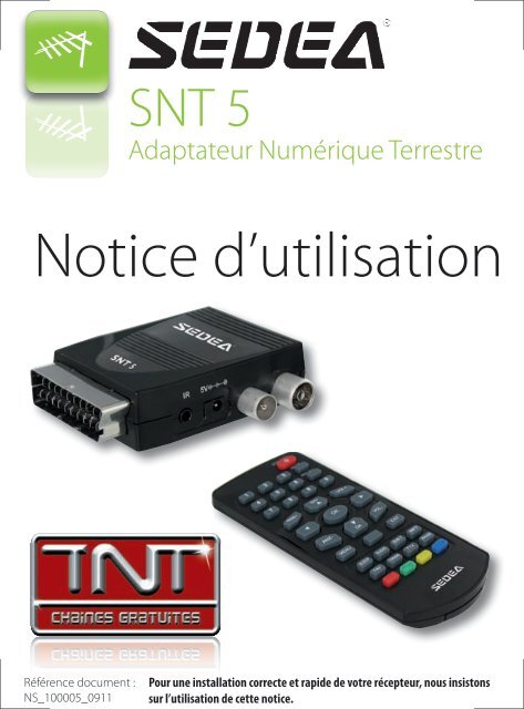 Notice d'utilisation - Sedea