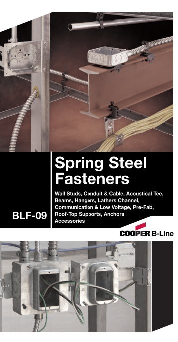 Cooper B-Line - Spring Steel Fasteners - Dixie Construction Products