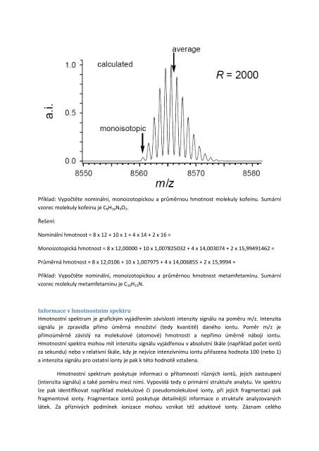 HmotnostnÃ­ spektrometrie (prozatÃ­mnÃ­ uÄebnÃ­ text, srpen ... - EnviMod