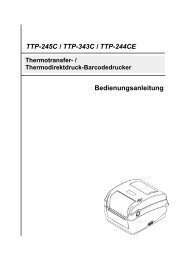 Bedienungsanleitung TTP-245C / TTP-343C / TTP-244CE - etiketten ...