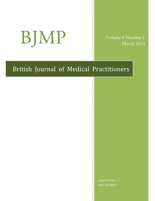 R esearch A rticle - British Journal of Medical Practitioners