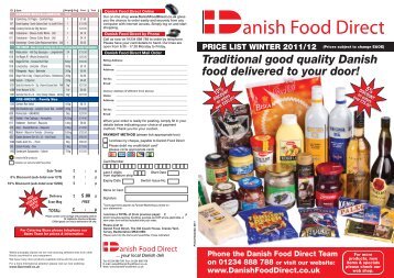 Traditional good quality Danish food delivered to your door!