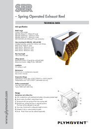 â Spring Operated Exhaust Reel w w w .plymovent.com