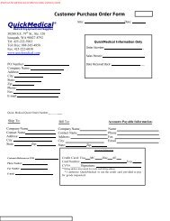 Customer Purchase Order Form - QuickMedical