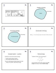 Chapter 5--Energy Accounting Analogy Conservation of Energy ...