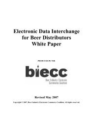 Electronic Data Interchange for Beer Distributors White Paper