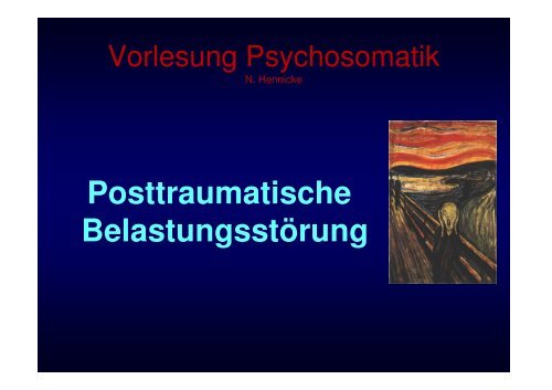 Trauma - Klinik für Psychiatrie, Psychosomatik und Psychotherapie