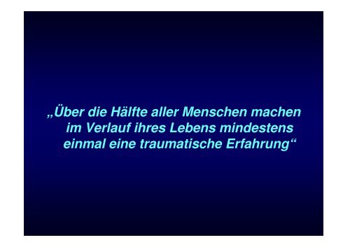 Trauma - Klinik für Psychiatrie, Psychosomatik und Psychotherapie