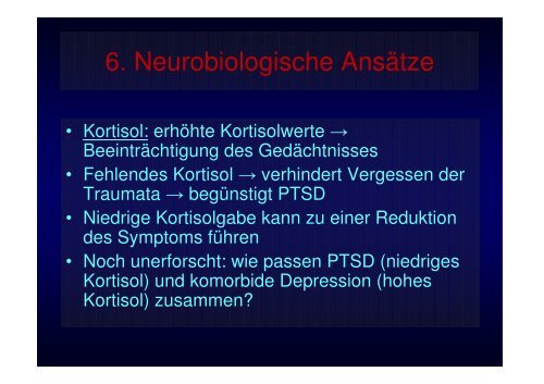 Trauma - Klinik für Psychiatrie, Psychosomatik und Psychotherapie