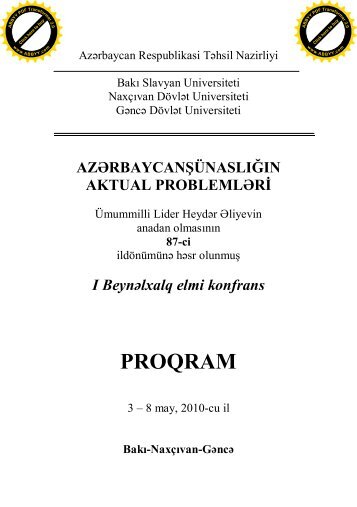 Proqram - BakÄ± Slavyan Universiteti