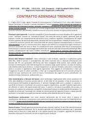 CONTRATTO AZIENDALE TRENORD - Filt Cgil