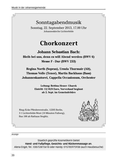 September 2013 - Ev. Paulusgemeinde Lichterfelde