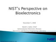 NIST's Perspective on Bioelectronics - Semiconductor Research ...