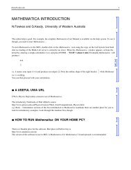 mathematica introduction - School of Maths and Stats Local Site