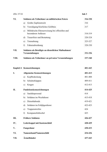 ZDv 37/10 Anzugordnung  für die Soldaten der Bundeswehr