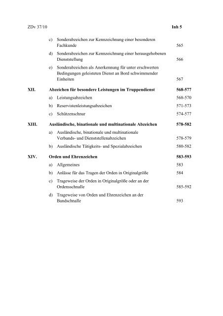 ZDv 37/10 Anzugordnung  für die Soldaten der Bundeswehr