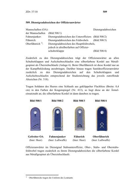 ZDv 37/10 Anzugordnung  für die Soldaten der Bundeswehr