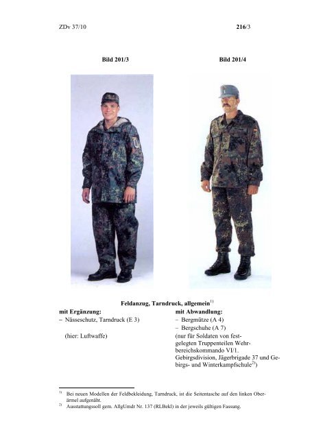 ZDv 37/10 Anzugordnung  für die Soldaten der Bundeswehr