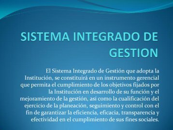 SISTEMA INTEGRADO DE GESTION - Unidades TecnolÃ³gicas de ...