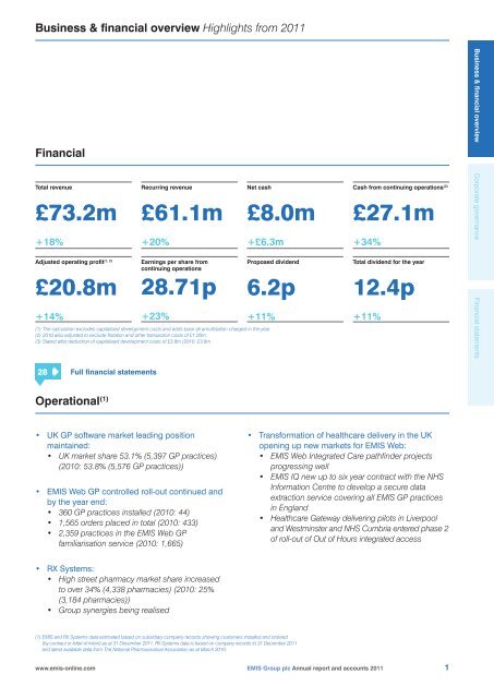 Healthcare without boundaries - EMIS Group plc Annual report and ...