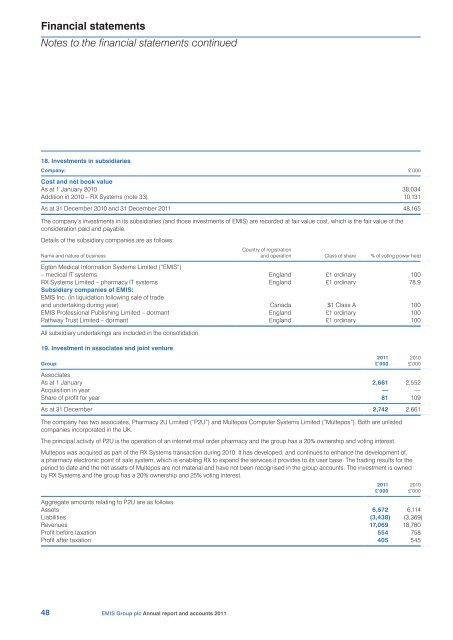 Healthcare without boundaries - EMIS Group plc Annual report and ...