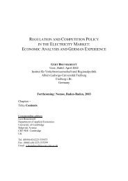 regulation and competition policy in the electricity market: economic ...