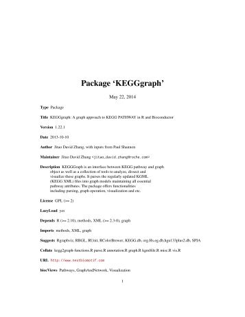 Package 'KEGGgraph' - Bioconductor