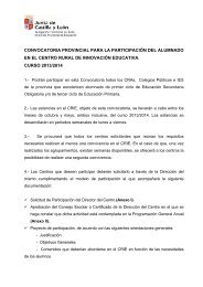 convocatoria provincial para la participaciÃ³n del ... - CRIE NaturÃ¡vila