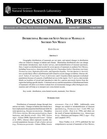 Occasional Papers