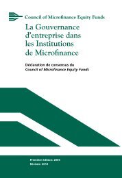 La Gouvernance d'entreprise dans les Institutions de Microfinance