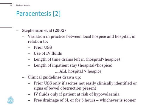 Download presentation (PDF) - Royal Marsden Hospital